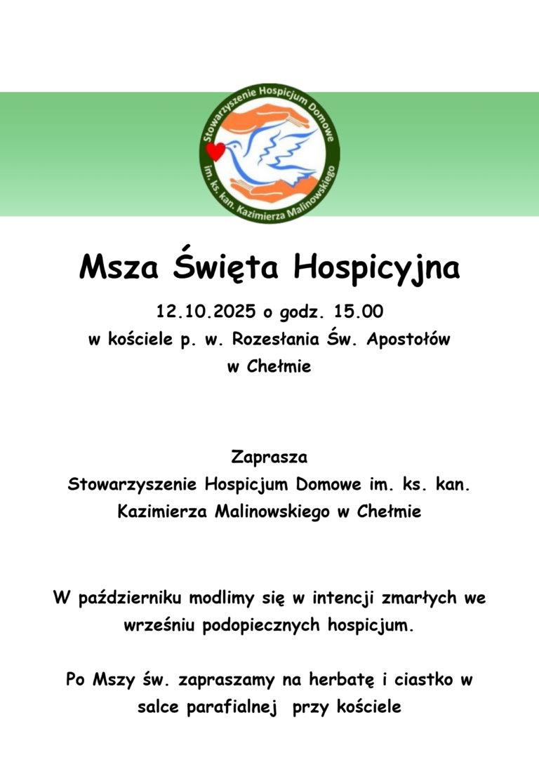 Msza św. Hospicyjna 12.10.2025 