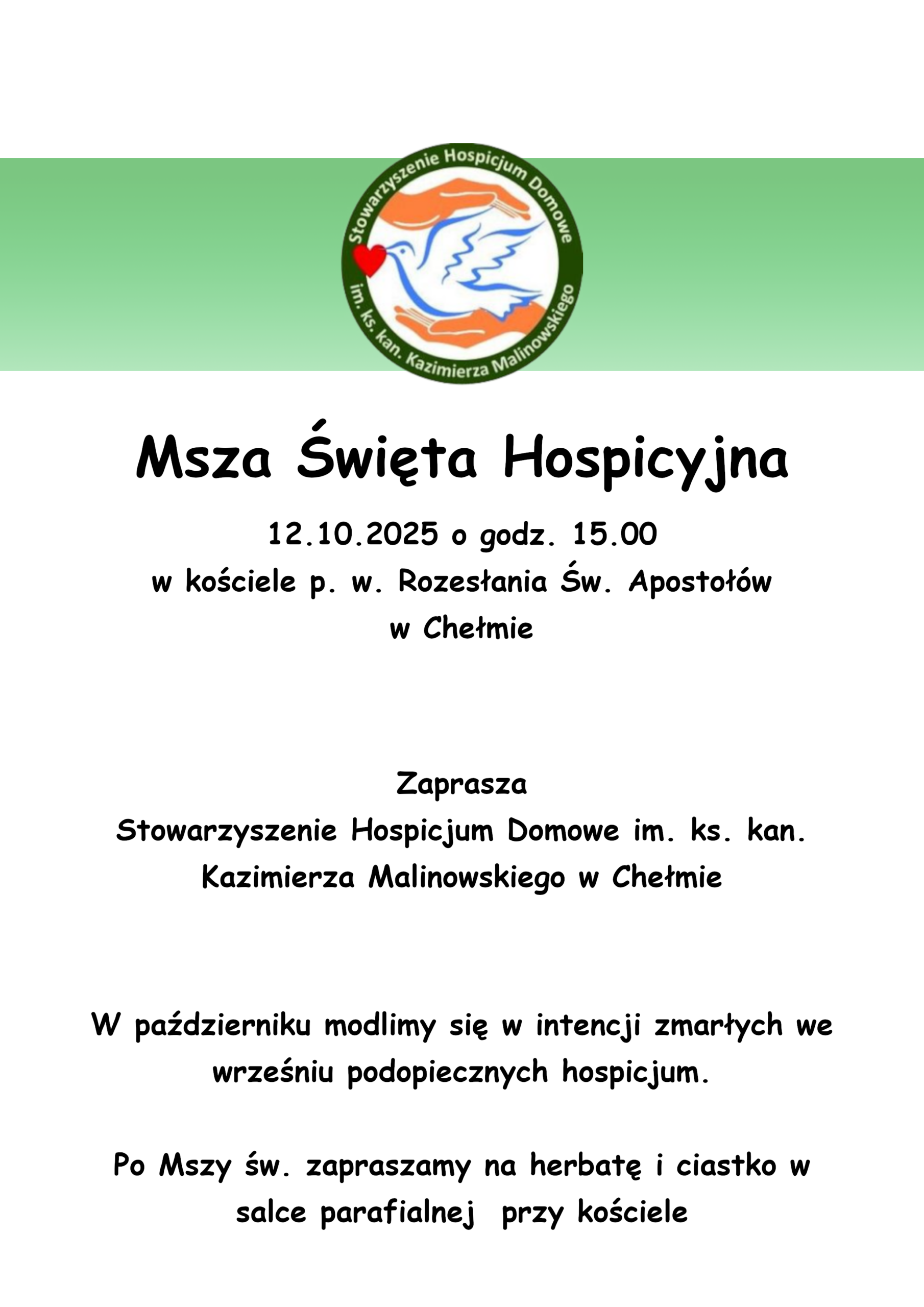Msza św. Hospicyjna 12.10.2025 